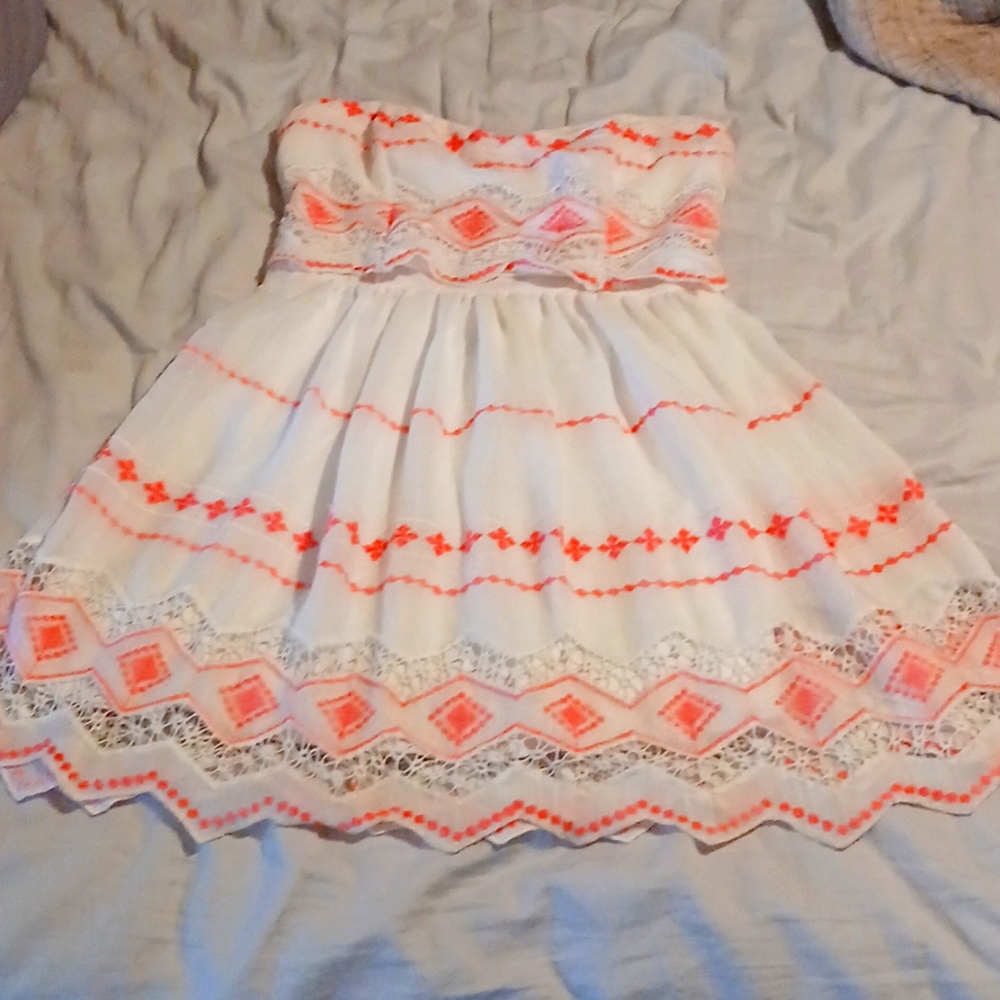 Strapless mini sundress